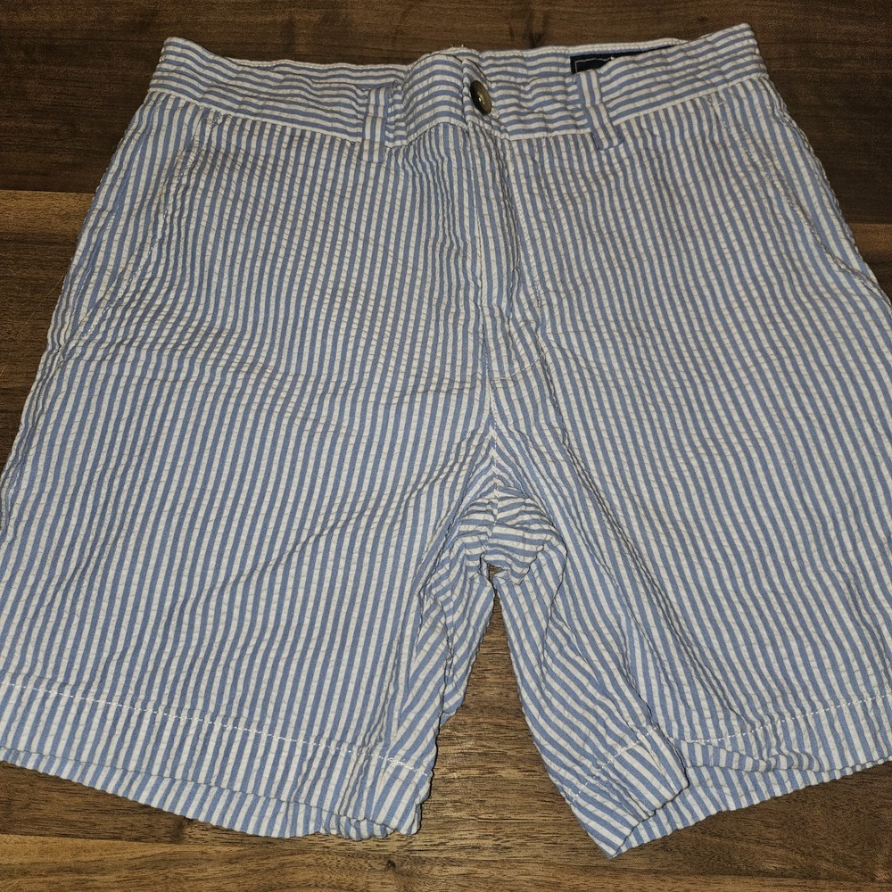 Vineyard Vines Mens Sz 28 Blue Seersucker  Breakers Shorts Preppy Coastal Golf